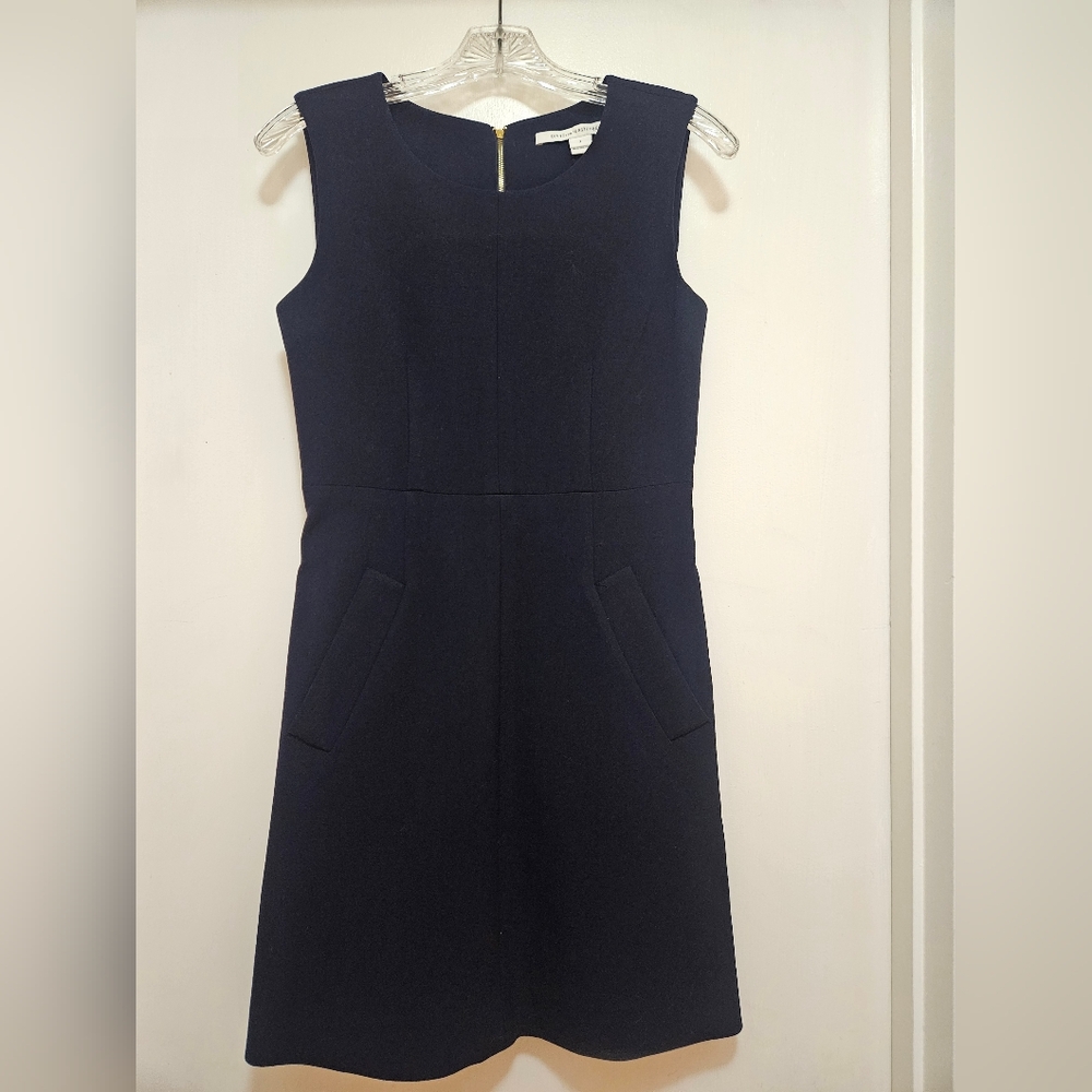 Diane Von Furstenberg Navy Blue Sleeveless Dress Size 2